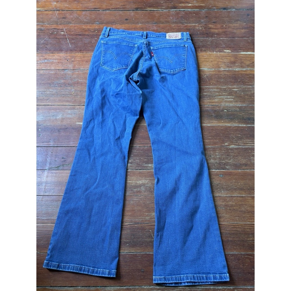 Levis 515 VTG Bootcut Stretch Jeans Womens Size-6 Button Blue - Picture 4 of 7